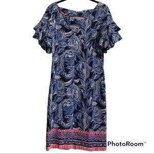 Lilly Pulitzer Dianne High Tide Navy Shirt Dress Size Small RSRP $178